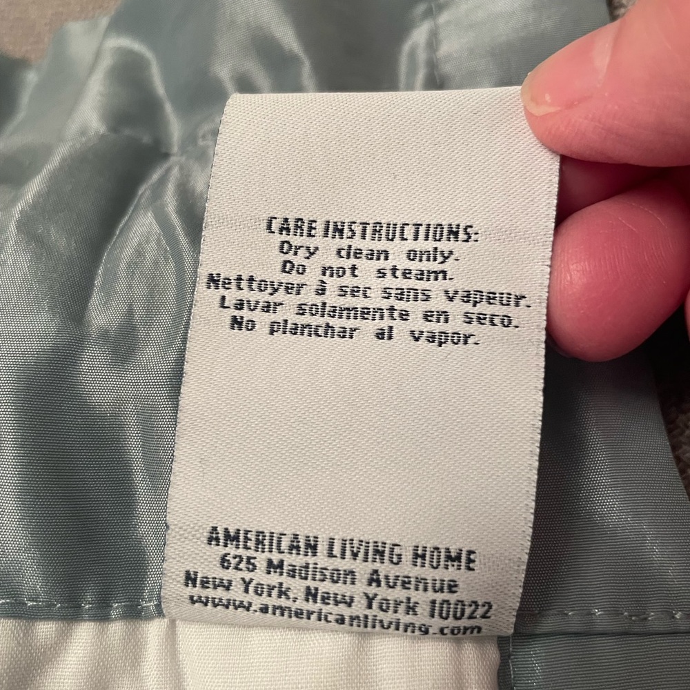 American Living Set of 2 Panels Blue Silky Like Curtain Panels - Picture 2 of 10